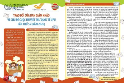 PHÁT ĐỘNG CUỘC THI VIẾT THƯ QUỐC TẾ UPU LẦN THỨ 55 (NĂM 2026)