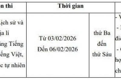 LỊCH THI VILYMPIC NĂM HỌC 2025-2026